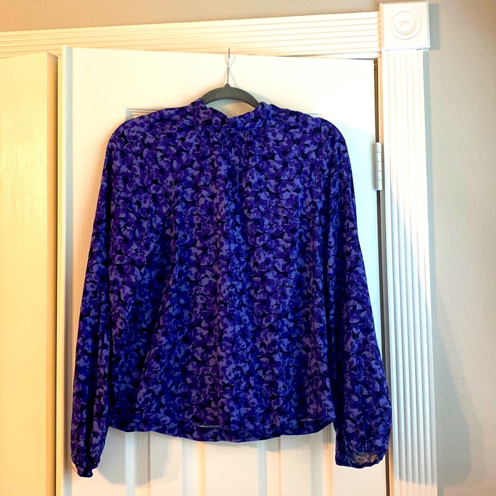 A New Day Purple Floral Blouse